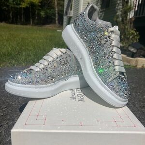 MCQUEEN Crystal-Spike Embellished Sneakers